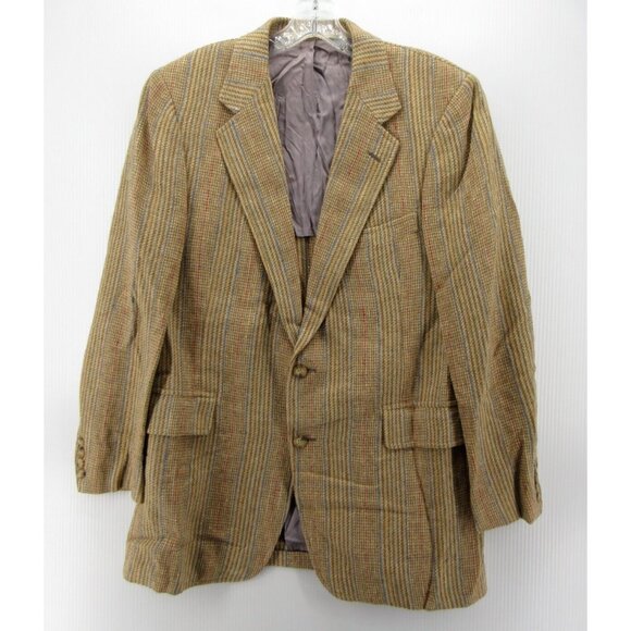 VINTAGE Paul Stuart Sport Coat 40 Blazer Tweed Striped Southwestern * - Picture 1 of 13